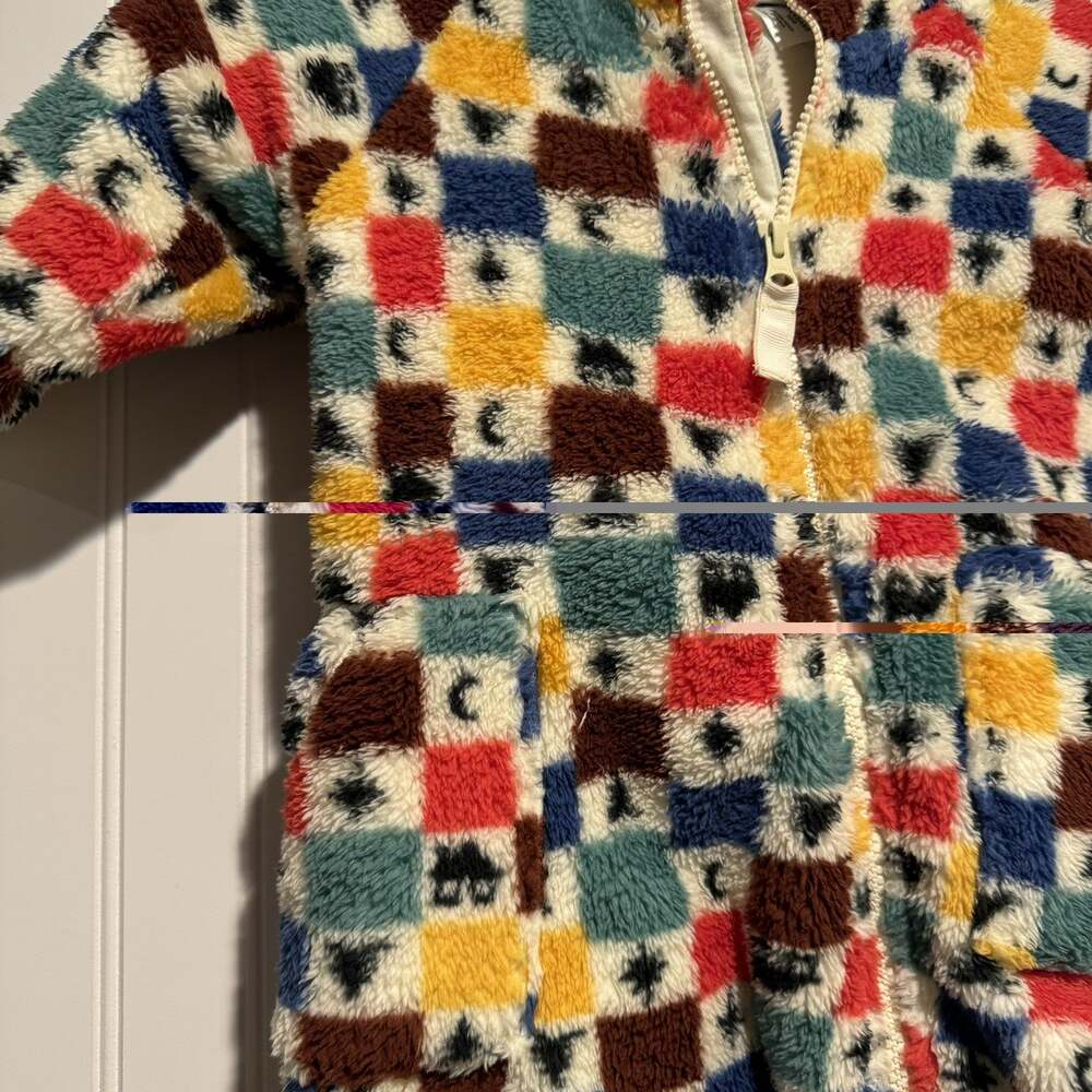 Hanna Andersson Fleece Marshmallow Romper Holiday Check Size 2T - Picture 2 of 6